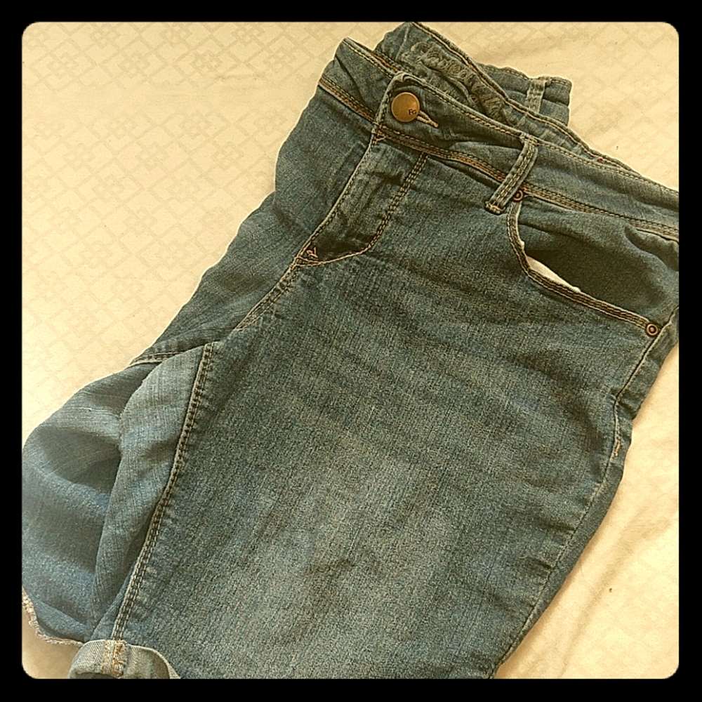 Blue jean shorts
